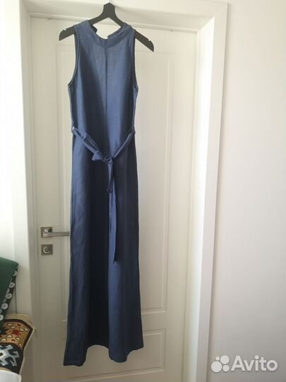 Комбинезон клеш Mango лен вискоза