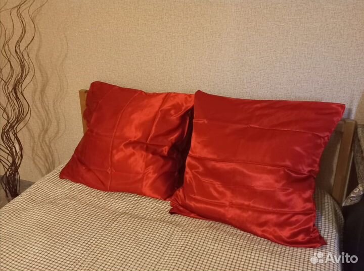 Наволочки атласные комплект 4шт