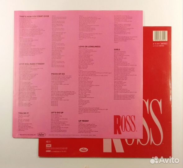 LP Diana Ross – Ross / Capitol - Germany 1983