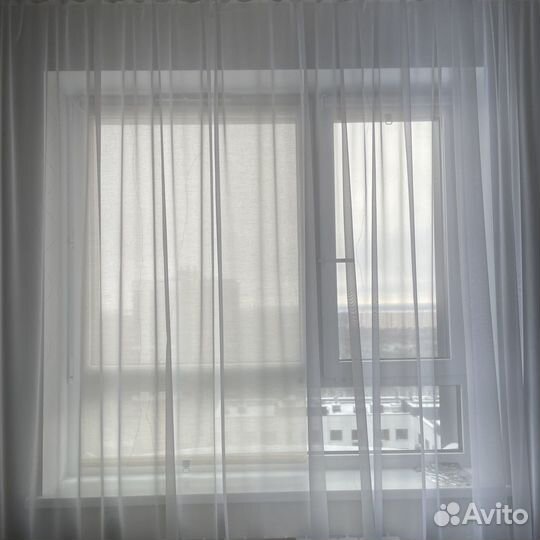 Рулонные шторы бежевые Икеа Сандведел 100 и 60 см