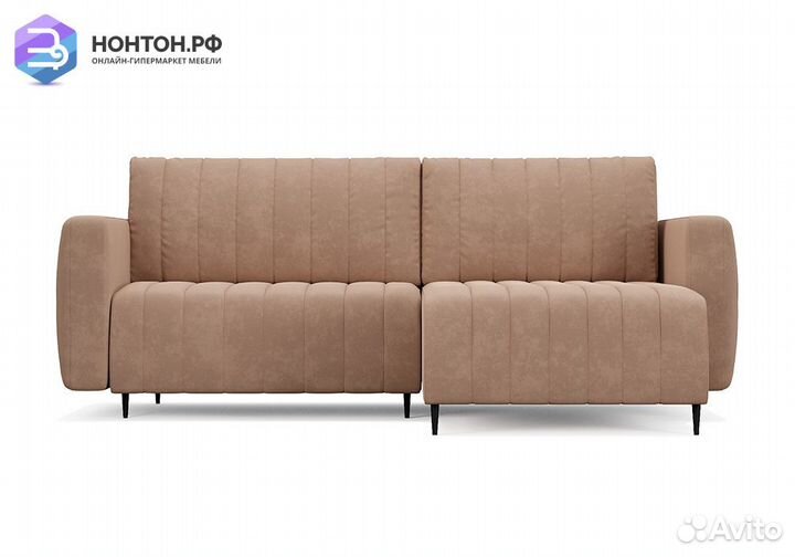 Угловой диван пантограф Маркфул велюр бежевый