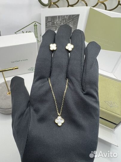 Van cleef серьги колье браслет