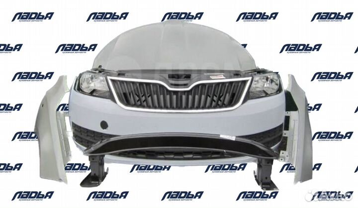 Бампер передний Skoda Rapid в цвет новый