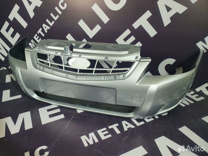 Бампер 21704 передний / Приора - серебристый цвет