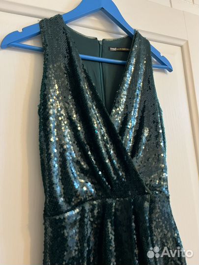 Платье в пайетках 42-44 (зеленое вечернее)