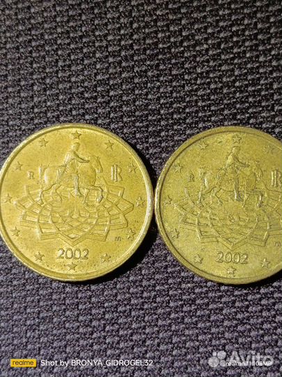 Монеты 50 cent euro 2002
