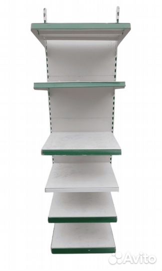 Стеллаж торговый белый 68/225 6п46