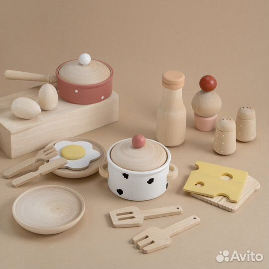 Деревянная посудка, деревянные игрушки