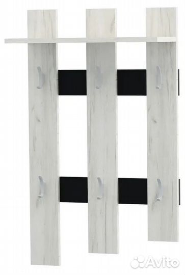 Вешалка в прихожую настенная Белый дуб крафт