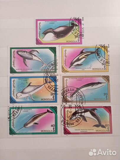 Почтовые марки СССР Монголия 1990 г набор 7 шт