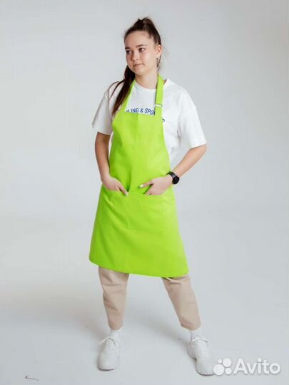 Фартук для официанта салатовый