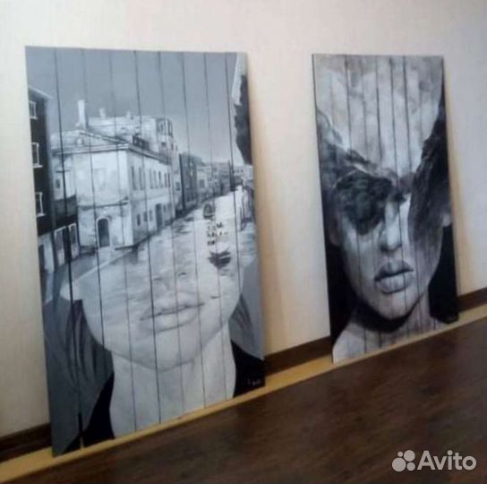 Картина панно из дерева