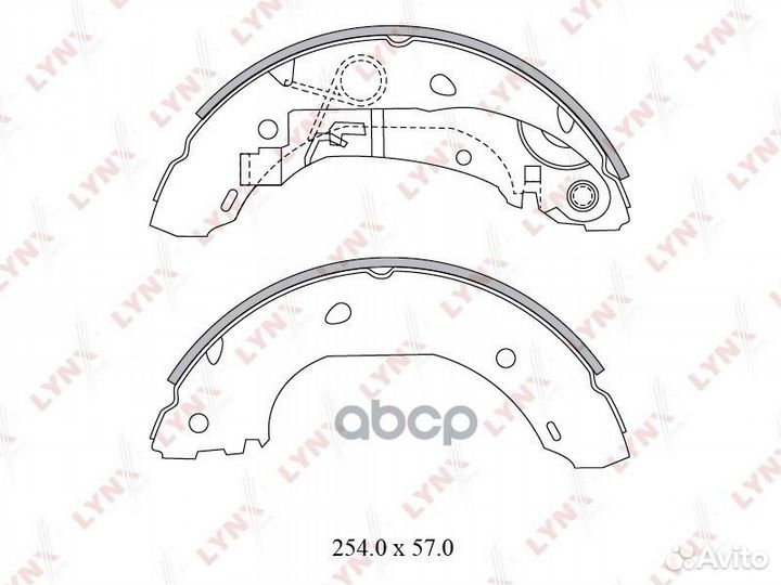 Колодки тормозные барабанные зад BS2800 LYN