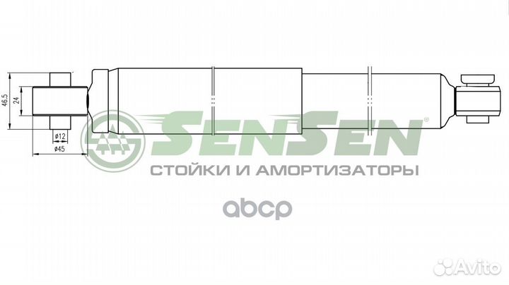 Амортизатор зад. hyundai Solaris RB 2010- 12130161