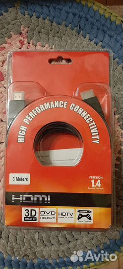 Кабель hdmi - hdmi 2 метра 360 градусов