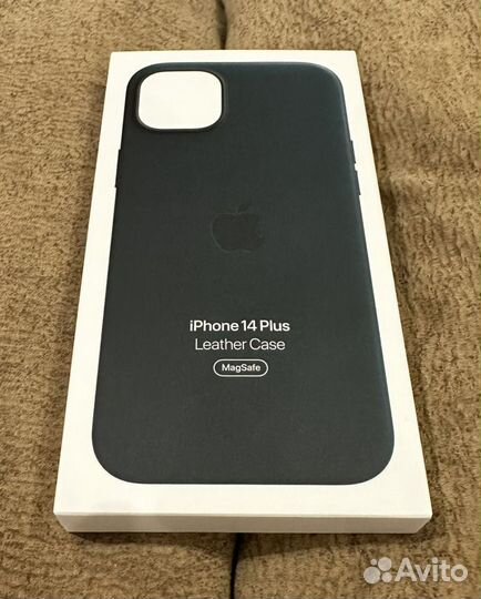 Чехол Apple Leather Case iPhone 14 Plus оригинал