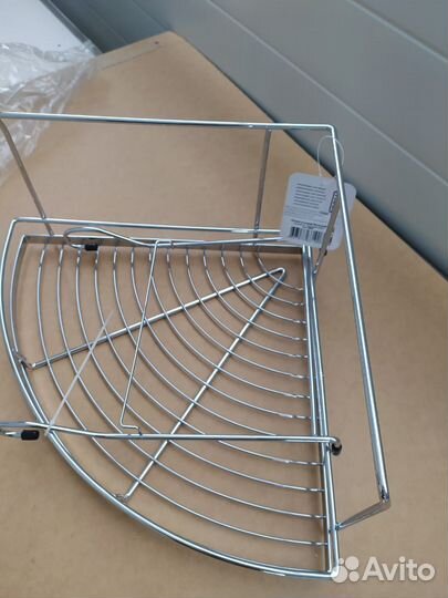 Кухонная полка угловая на рейлинг