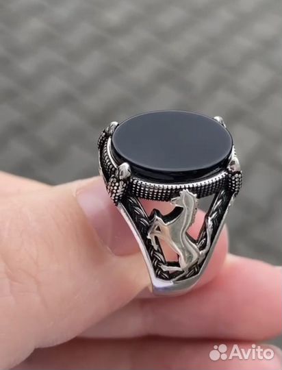 Мужской перстень серебро