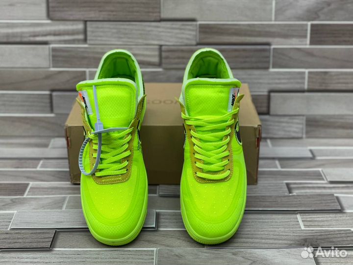 Кроссовки Nike Air Force 1 Off-White Volt (41-45)