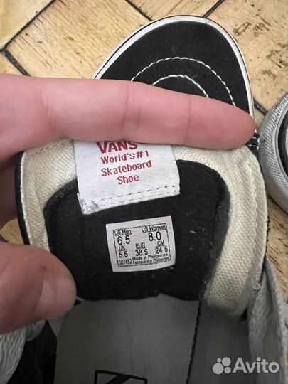 Кеды vans высокие 39