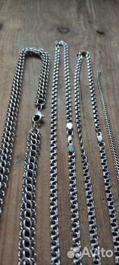 Серебряные цепочки, браслет