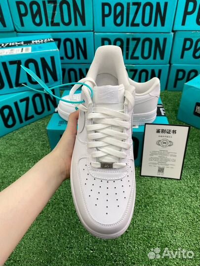 Nike Air Force 1 White Белые Оригинал Poizon