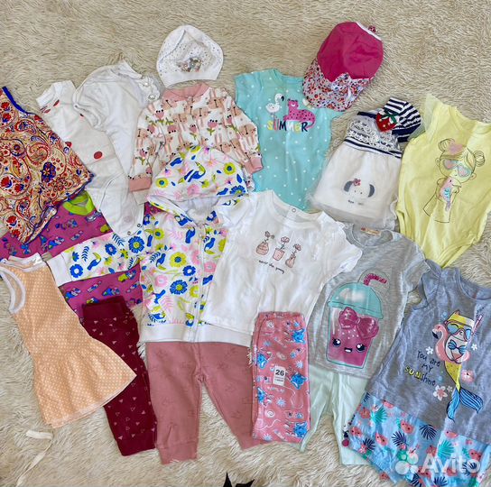 Вещи пакетом на девочку 62-68