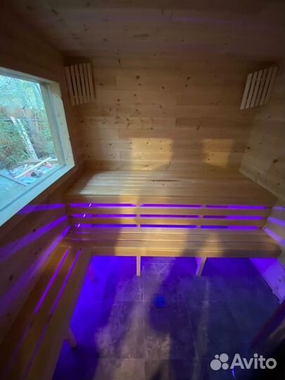 Модульный каркасный дом - баня с террасой