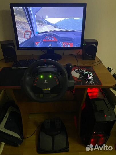 Руль Logitech momo racing без блока питания