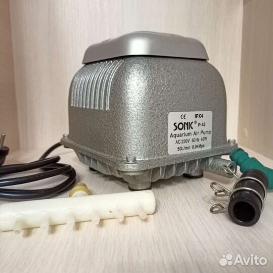 Компрессор Sonic P-45 для аквариума, септика и тд