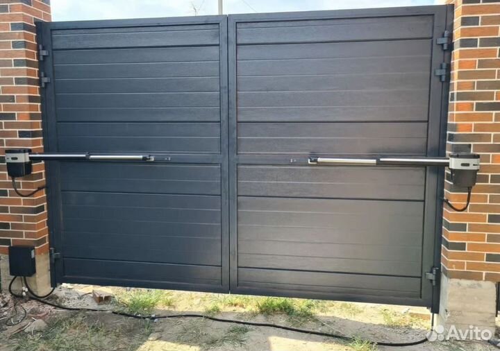 Автоматика распашных ворот фирм. Алютех уст.-ка