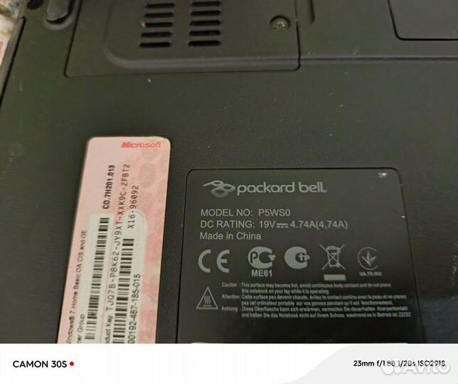 Ноутбук packard bell