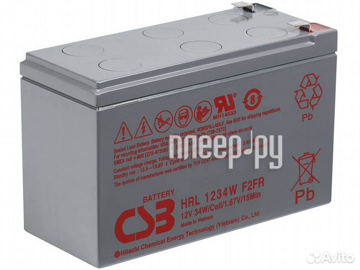 CSB HRL-1234W 12V 9Ah клеммы F2FR