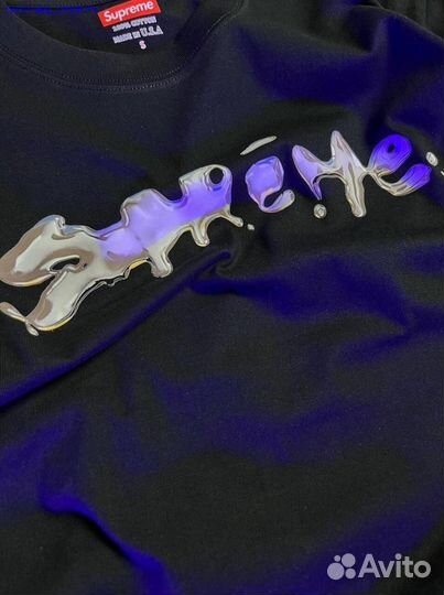 Футболка supreme FW18 liquid (ртуть) (Арт.68013)