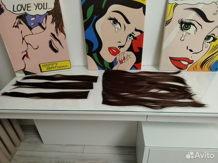 Волосы на заколках