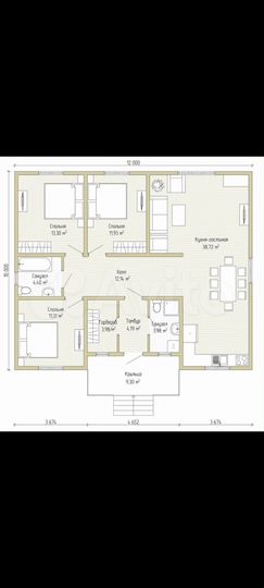 Дом 102 м² на участке 6 сот.