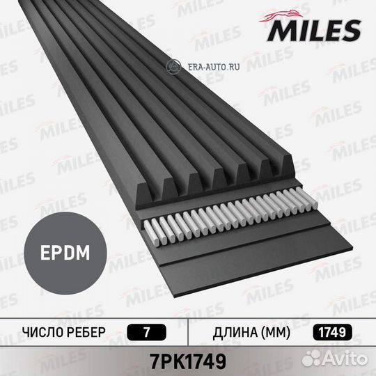 Miles 7PK1749 Ремень п/к 7PK1749