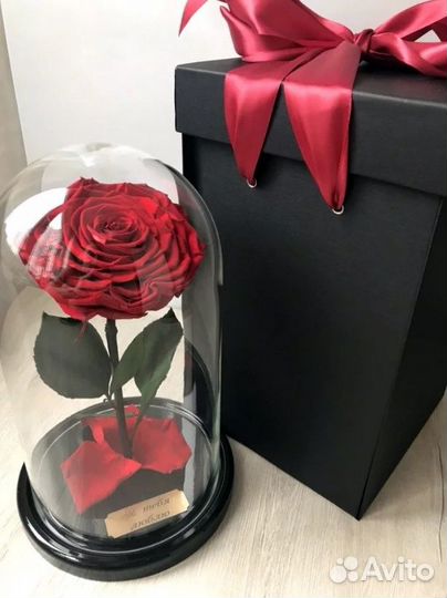 Роза в колбе. Размер на выбор