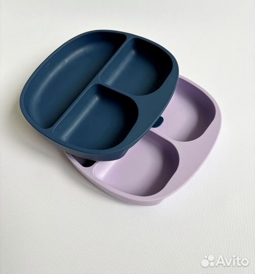 Детская силиконовая тарелка на присоске