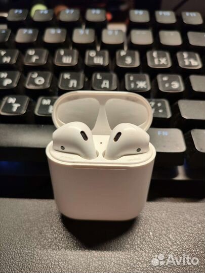 Airpods 2 с зарядным футляром