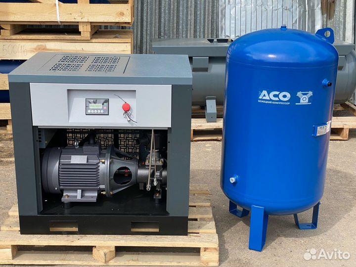 Винтовой компрессор 7,5 кВт с ресивером