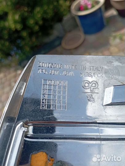 VW Tuareg 7P Хром заднего бампера оригинал