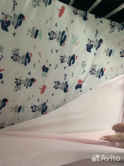 Детская кроватка + матрац + бортики + мобиль