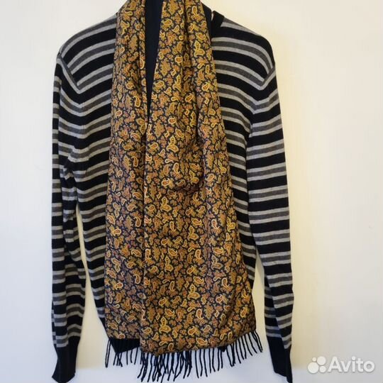 Шарф мужской кашне кашемир шёлк шерсть