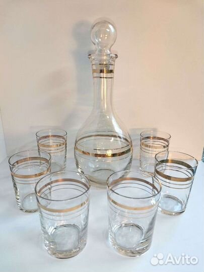 Графин и стопки стекло СССР