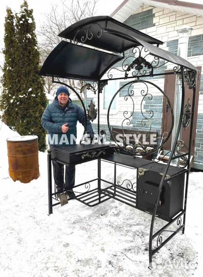 Мангал с крышей