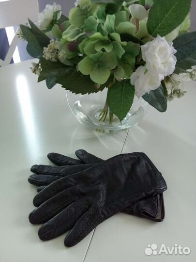 Перчатки женские М кожа