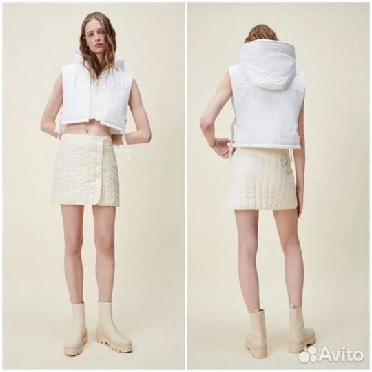 Белая юбка zara под prada