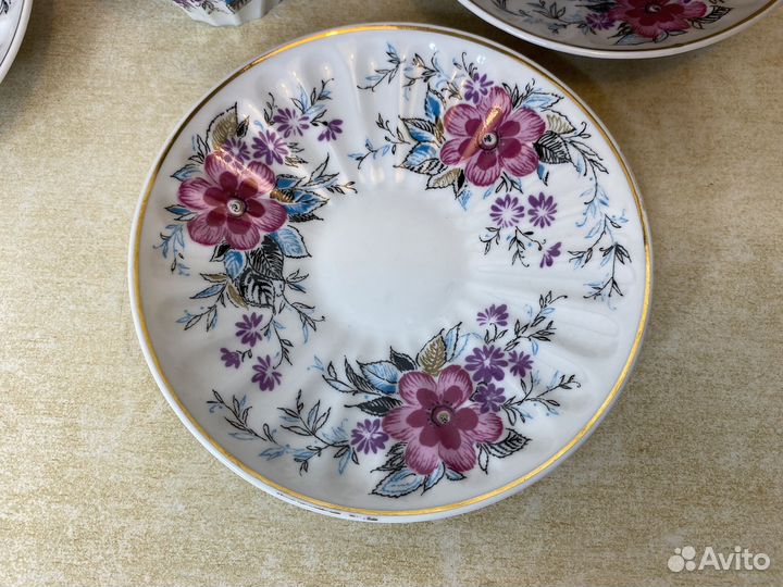 Кофейная чайная пара костяной фарфор лфз