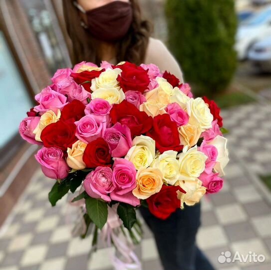 Букет 25 роз, букет 51 роза, букет 101 роза